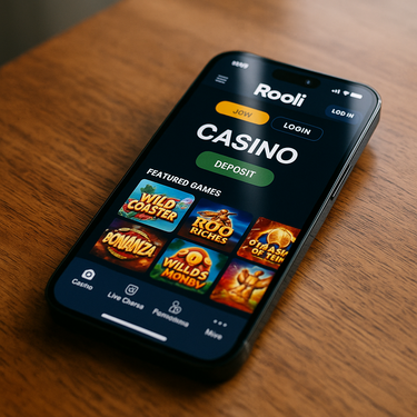 Rooli Casino Mobile Gaming - Responsive Design for iPhone and Android